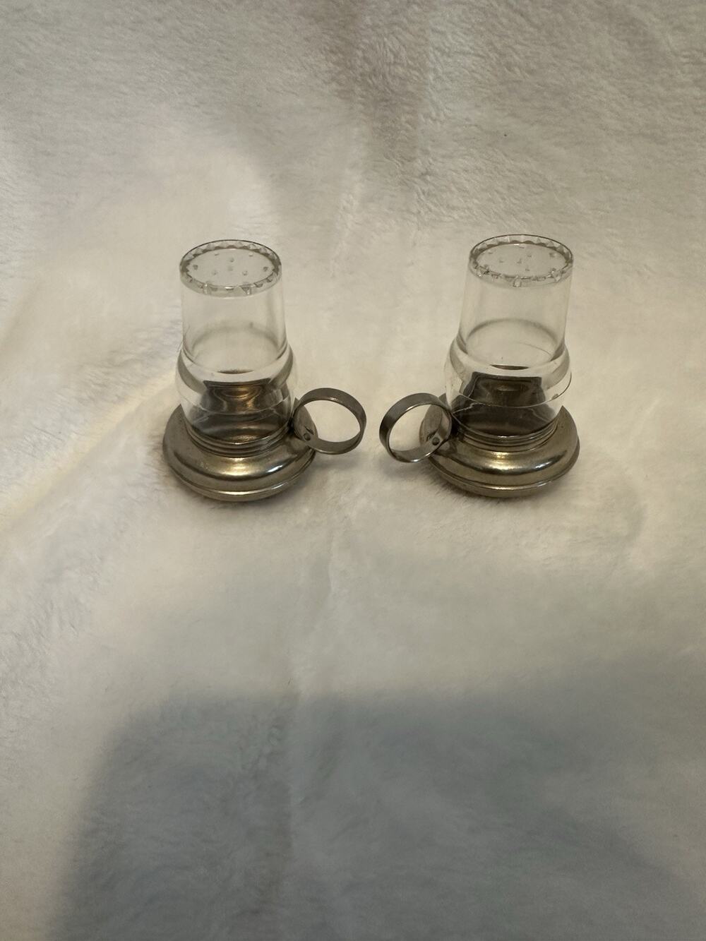 Vintage Novelty Oil Lamp Salt And Pepper Shakers